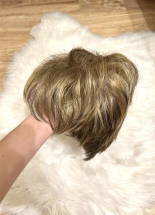 Перука парик каре блонд коротке боб шеггі мілірований1 фото