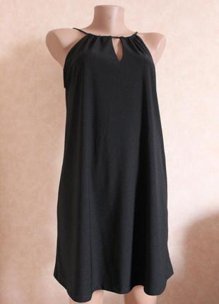 Шикарное платье, черное, black dress, mango, xs, прямого кроя