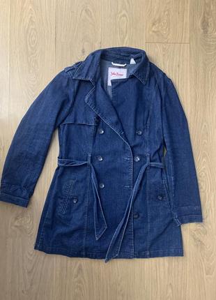 Куртка джинс пальто плащ m l