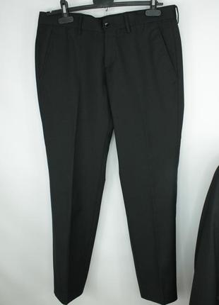 Класичний дизайнерський костюм takeshy kurosawa slim fit black tuxedo pants suit7 фото