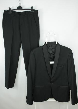 Классический дизайнерский костюм takeshy kurosawa slim fit black tuxedo pants suit