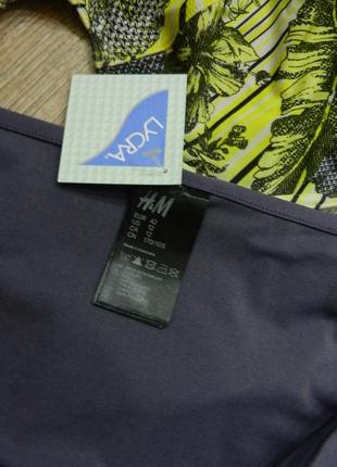 100д/е,52-54/xl, h&m сірий з жовтим роздільний купальник на кісточках7 фото