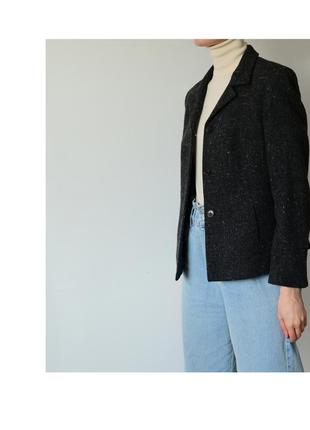 Идеальный шерстяной пиджак. женский жакет шерсть. темно-серый женский пиджак6 фото