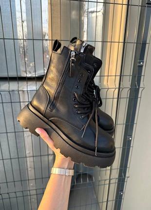 Жіночі черевики чорні демі boots black no brand