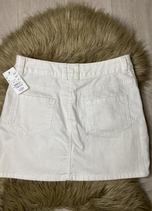 Нова джинсова біла спідниця6 фото
