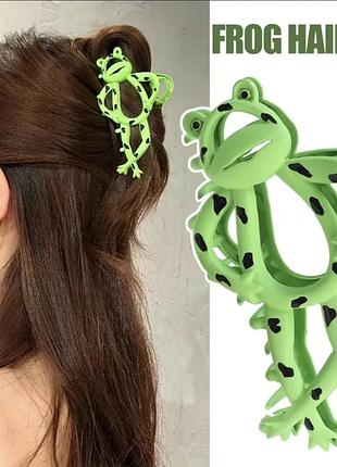 Краб для волосся заколка для волос лягушка