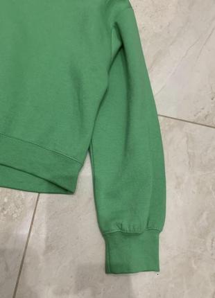 Свитшот укороченный zara зеленый женский джемпер свитер4 фото