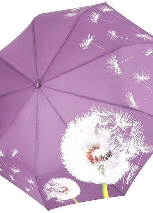 Стильна жіноча парасолька напівавтомат з 9 спицями від виробника susino, фіолетовий