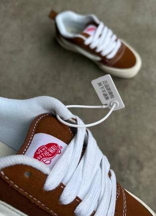 Женские кеды коричневые в стиле vans knu skool brown4 фото