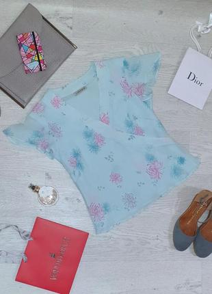 Летний шифоновый костюм блуза и юбка, цветочный принт3 фото