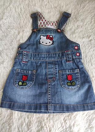 Джинсовий сарафан hello kitty