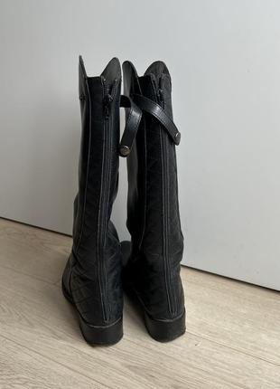 Черные кожаные высокие сапоги vagabond, классические ботинки braska zara kacharovska6 фото