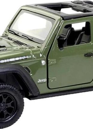 Автомодель металева jeep wrangler rubicon 2021 (зелений), 250339u