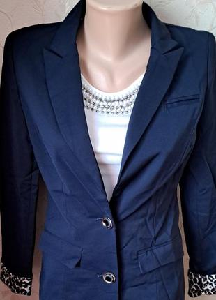 Стильный женский пиджак с подкладкой, однобортный жакет с пуговицами для девушек, пиджак с леопардовым принтом классический офисный, удлиненный пиджак3 фото
