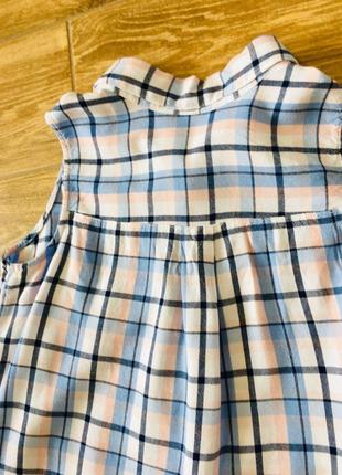 Хлопковая удлиненная рубашка в клетку на девочку 11-13 лет от h&m5 фото