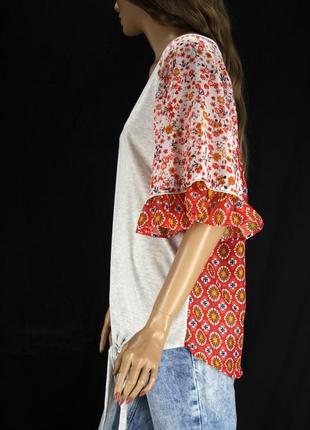 Оригинальная комбинированная блузка "sheilay". размер s.6 фото
