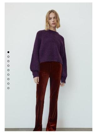 Новые бархатные брюки zara 2024