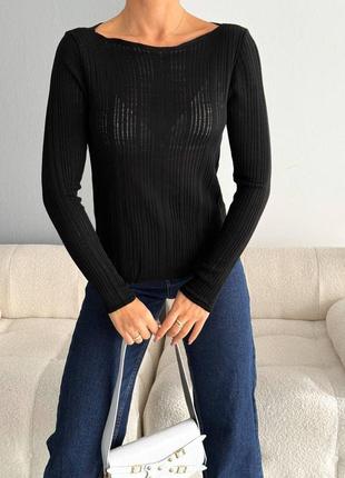 Базовый трикотажный long слив оверсайз по фигуре свитер кофта в полоску8 фото