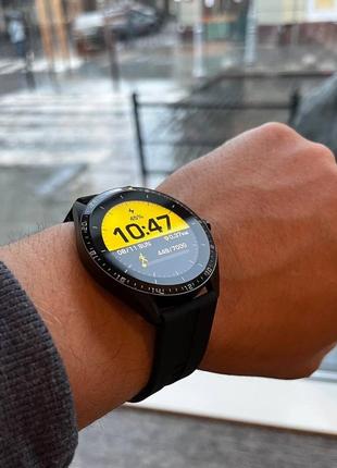 Смарт годинник smart watch чоловічий металевий kumi gw16t спортивний смарт-годинник чорний1 фото