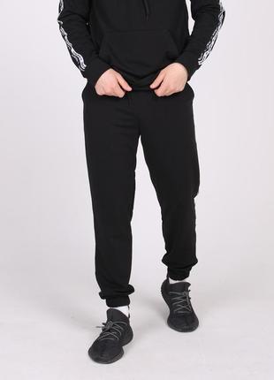 Спортивные штаны adidas мужские с лампасами, адидас черные3 фото