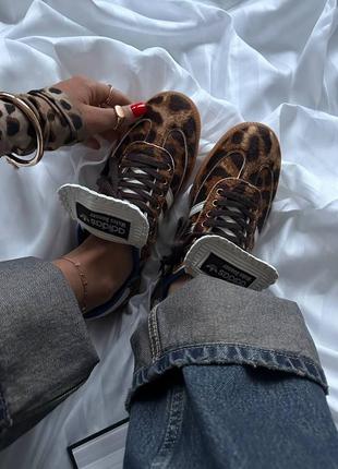 Кросівки adidas samba pony wales bonner leopard леопардові жіночі5 фото