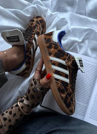 Кросівки adidas samba pony wales bonner leopard леопардові жіночі