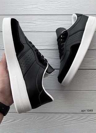 Кеди мокасини чоловічі 40-44 dfy black white | кеды мокасины мужские4 фото