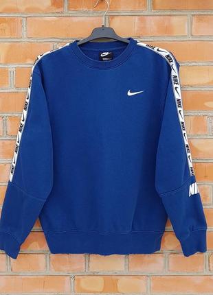 Nike repeat fleece crew sweatshirt кофта свитшот с лампасами оригинал (s)