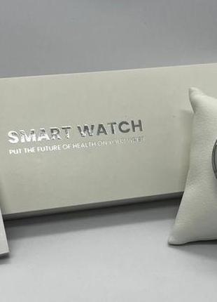 Женские смарт часы smart watch silver смарт-часы белые классические4 фото