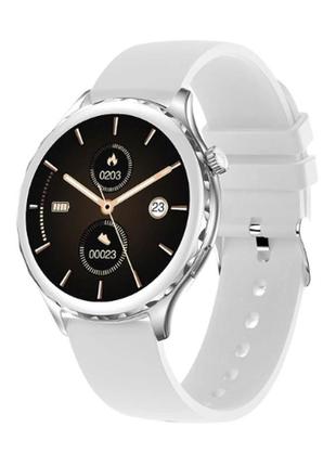 Женские смарт часы smart watch silver смарт-часы белые классические7 фото