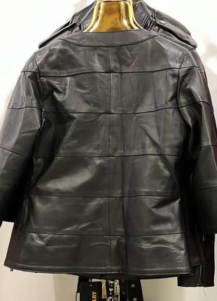 Интересный весенний женский пиджак из натуральной кожи. туреченья7 фото