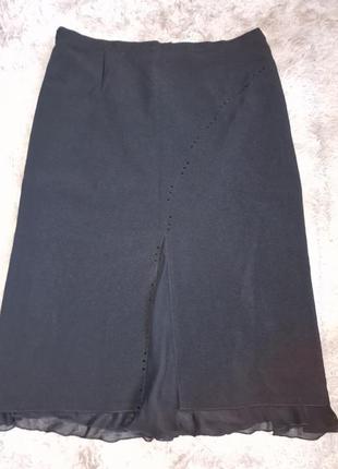 Стильная юбка в черном цвете, 54-56 размера