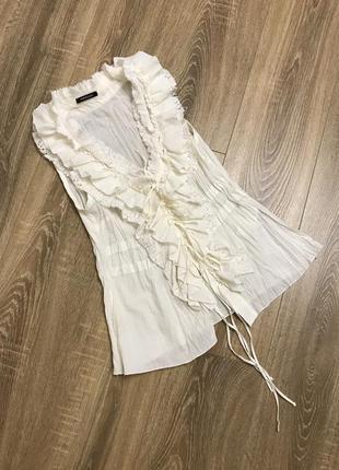 Классная молочная блуза  morgan 36-38 р👚