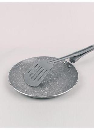 Сковорода блинная антипригарная maestro - 250 мм granite с лопаткой