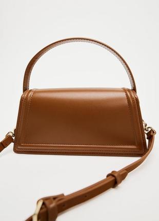 Невелика коричнева сумочка zara new3 фото