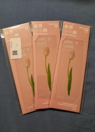 Прозорі закладки для книг з квітами 5 шт. набір "тюльпан"