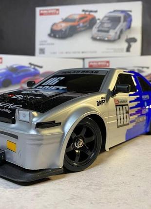 Дрифт машинка на радиоуправлении toyota trueno ae86 28.5см 1:16. машинка на пульте для дрифта7 фото