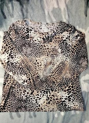 Блуза кофта леопард