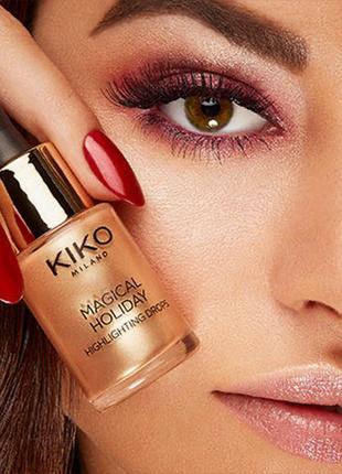 Жидкий хайлайтер kiko milano magical holiday highlighting drops2 фото