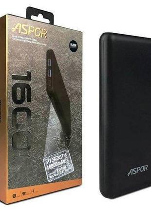 Power bank azp- a327 16000mah iq (2usb/1a/2.0а)- чорний