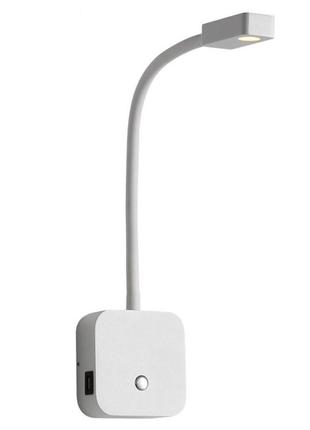 Бра с usb kloodi deco wa-snake sq565 3000k wh
