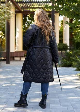 Жіноче осіннє стьобане пальто великого розміру9 фото