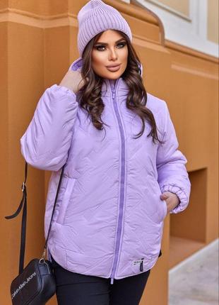 Женская зимняя стеганная  куртка батал 48-62 р5 фото