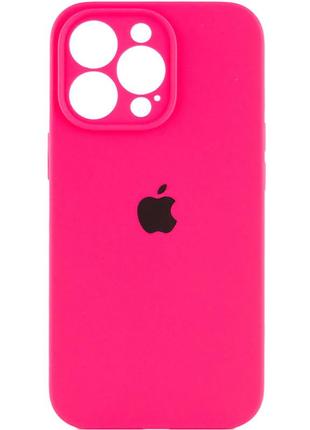 Силіконовий чохол на iphone 14 pro max (яскраво рожевий)
