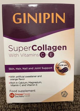 Ginipin super collagen колаген єгипет 9 саше1 фото