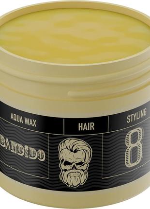 Воск для укладки волос на водной основе экстр сильной фиксации aqua wax 8 extreme strong bandido, 125 мл2 фото