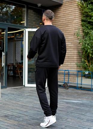Чорний чоловічий спортивний костюм кофта штани батал3 фото