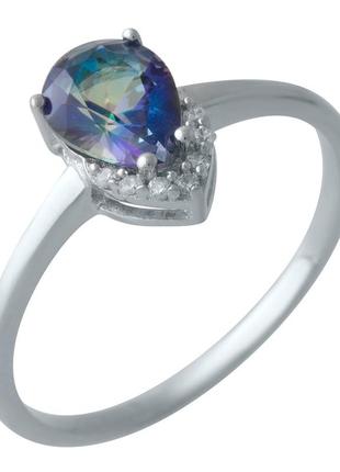 Стильное серебряное кольцо с кошачьим глазом женское кольцо из серебра с камнем