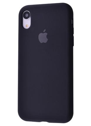 Силиконовый чехол на iphone xr (чёрный)1 фото