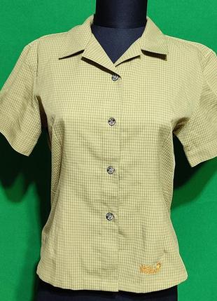 Женская рубашка блузка с коротким рукавом jack wolfskin travel, размер s